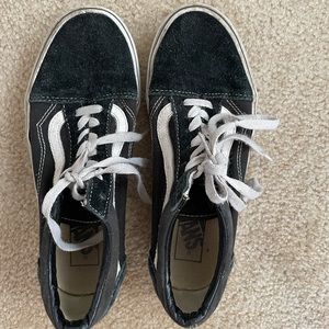 Size 7.5 Black Classic Vans Sneakers
